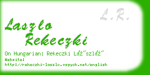 laszlo rekeczki business card